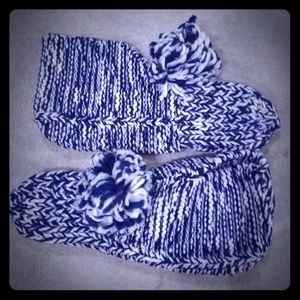 Hand Knit Womens Slippers Size 9